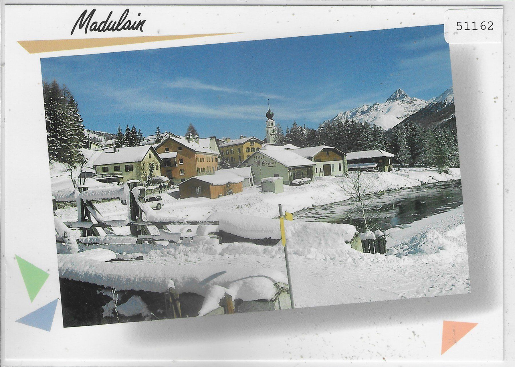 Cartoline postali: Madulain im Winter – Usato da Ettingen venduto da Kartenplanet