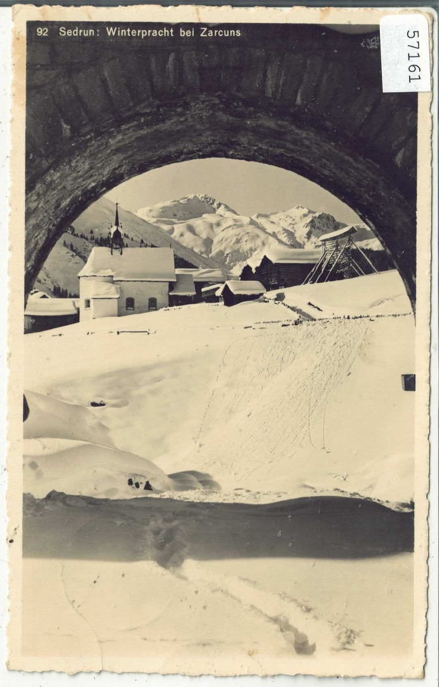Ansichtskarten: Sedrun - Winterpracht bei Zarcuns – Gebraucht aus Ettingen von Kartenplanet