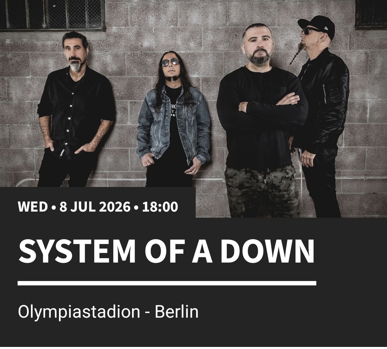 Biglietti: SYSTEM OF A DOWN - 2 Platin Sitzplatz Tickets - Berlin – Nuovo e nell'imballaggio originale da Winterthur venduto da dylansean98