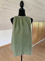 Benetton Top rein Leinen Khaki Grösse XS Damen Neuwertig 