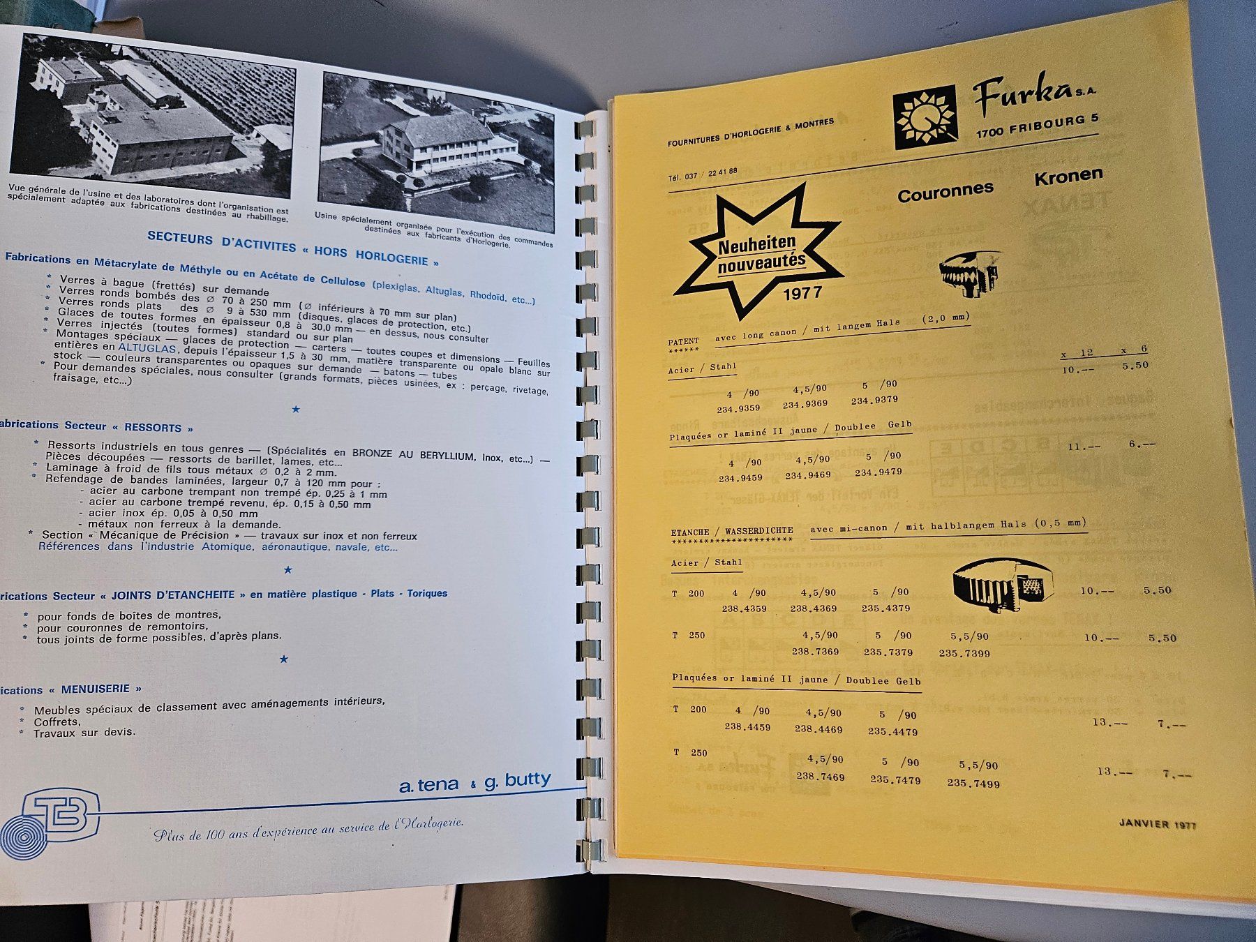Documenti: Firma a.tena & g. butty - Sept. 1972 – Usato da Langendorf venduto da Bruenu 2