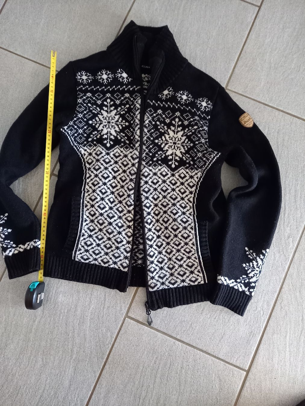 CMP Jacken: CMP Strickjacke schwarz weiss Muster Grösse S 38 – Gebraucht aus Ruschein von dom_nbr2 1
