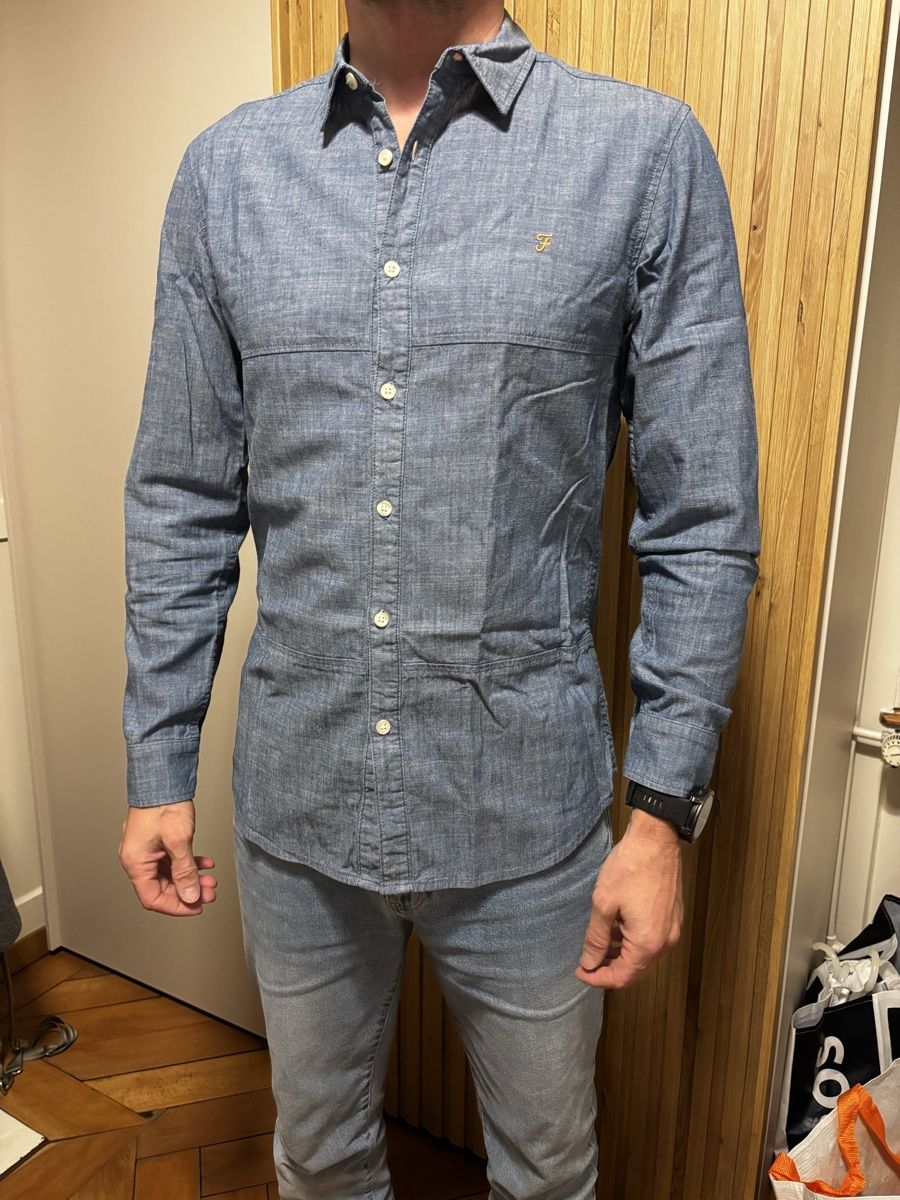 Camicie: 4 Farah Long Sleeve Shirts Button Down Solid Colors – Usato da Uster venduto da RGertsch 5