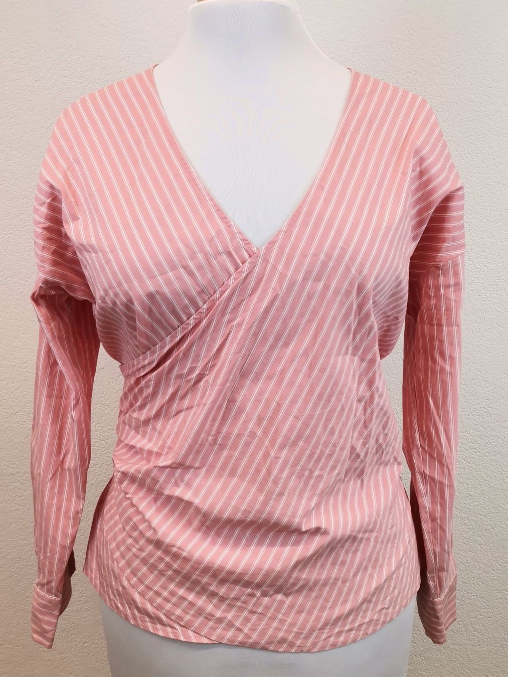 Esprit Camicette: ESPRIT Wickelbluse Gr. 40 rosa-weiss gestreift – Nuovo (secondo la descrizione) da Schaffhausen venduto da Restwert_SH