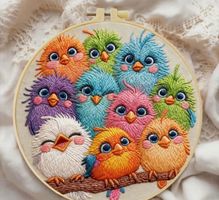 DIY-Stickerei-Set-Vögel-Geschenk-Dekoration-Sticken