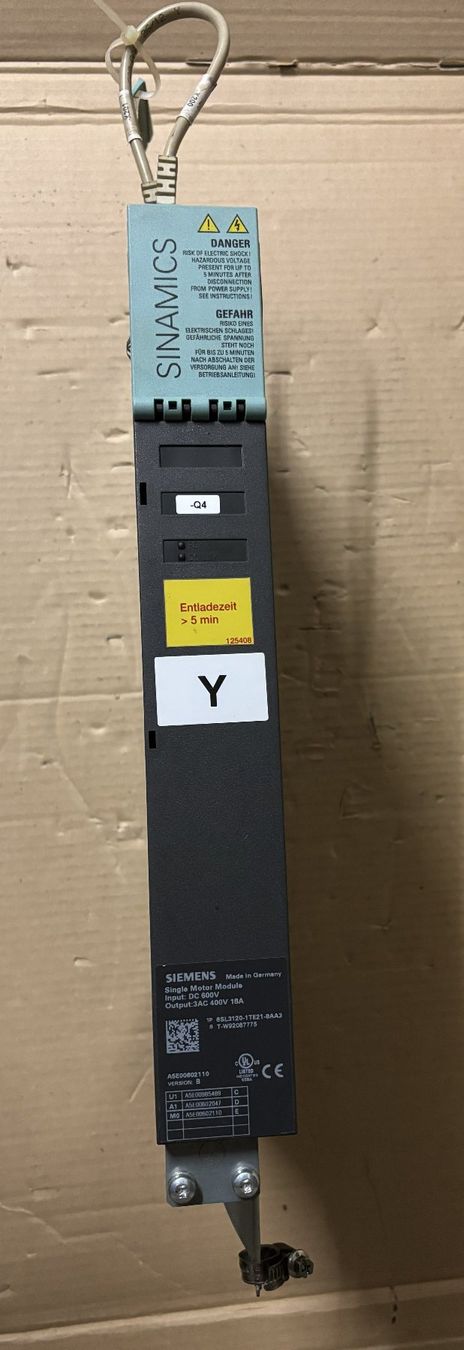 Siemens Componenti elettronici: Siemens Sinamics 6SL3120-1TE21-8AA3 – Usato da Sins venduto da 3985schluckti