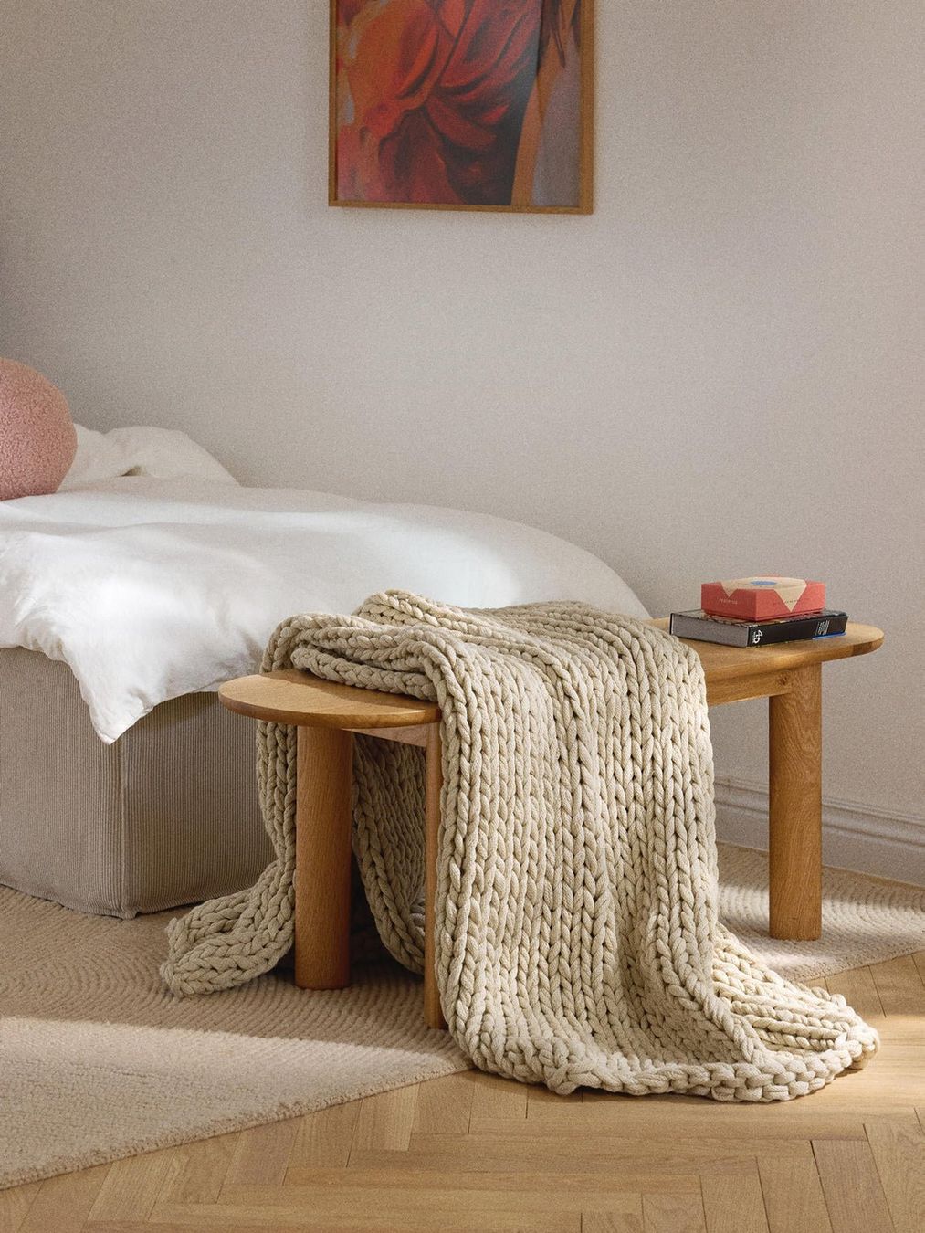 Westwing Coperte: Adyna Handgefertigte Grobstrick-Decke CHF 159-40% – Nuovo (secondo la descrizione) da Otelfingen venduto da Yvonne_Outlet 1