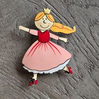 🐸 MILA PRINZESSIN METALL MAGNET MÄDCHEN
