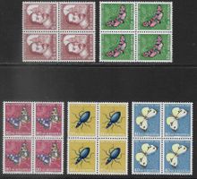 J163-J167** MNH 1956 Viererblock Serie