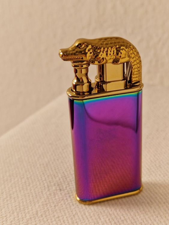 VIPAVA Metall Feuerzeug Mit Doppelflamme & Strasssteinen - Winddicht & Nachfüllbar