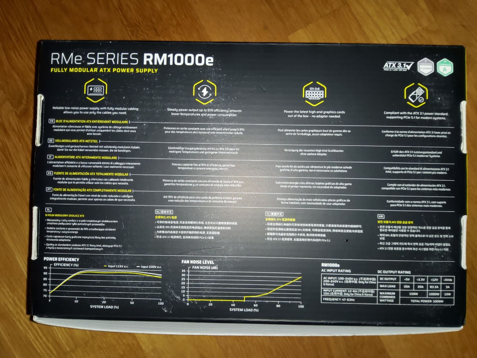 Corsair Componenti elettronici: Alimentation PC Corsair Rm1000e 80 plus gold – Nuovo (secondo la descrizione) da Rennaz venduto da Baaron84 3