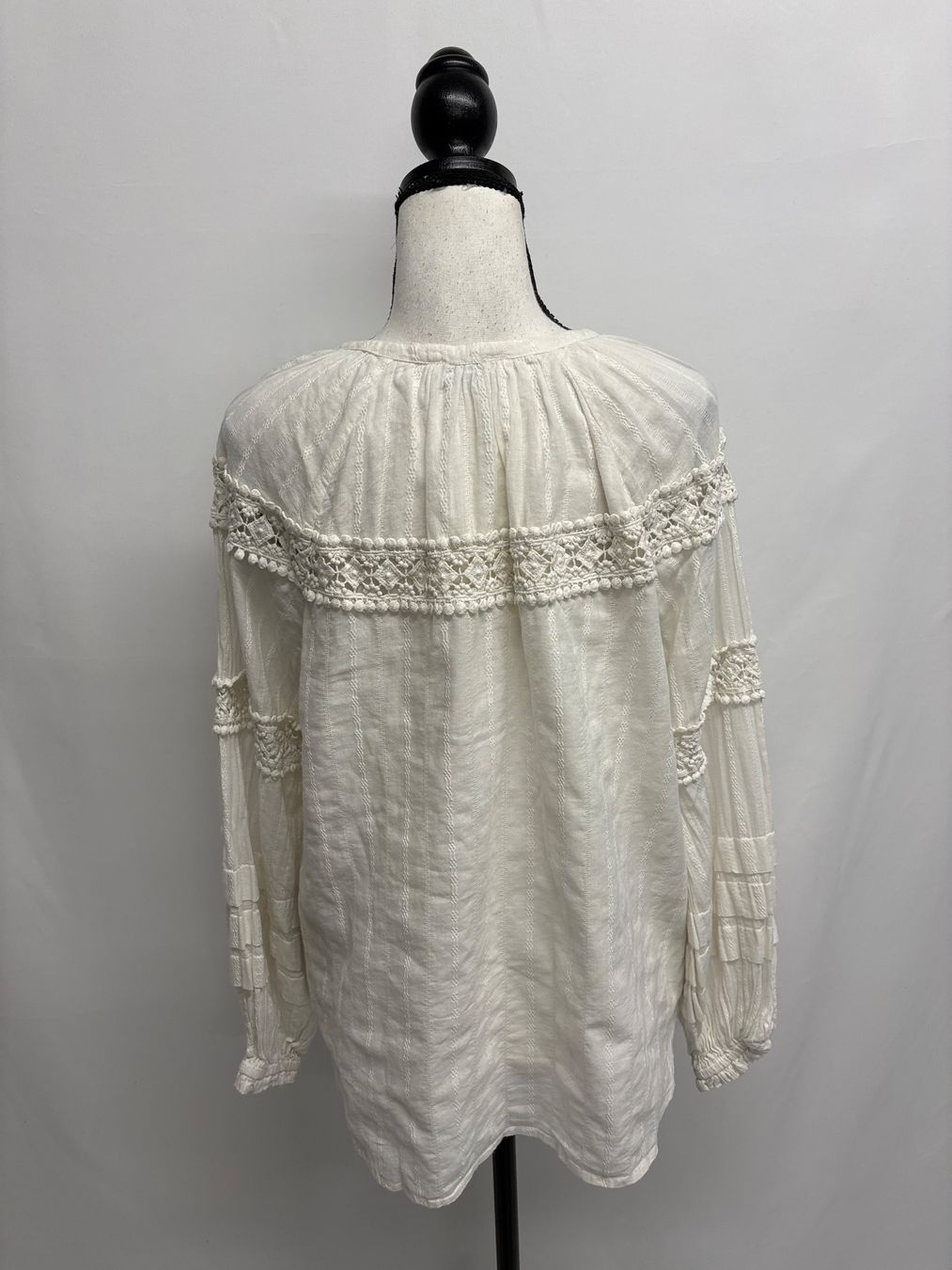 Camicette: Bloom Weisse Sommer Bluse mit Spitze 36 Boho Baumwolle – Nuovo (secondo la descrizione) da Regensdorf venduto da secondchancefashion 4