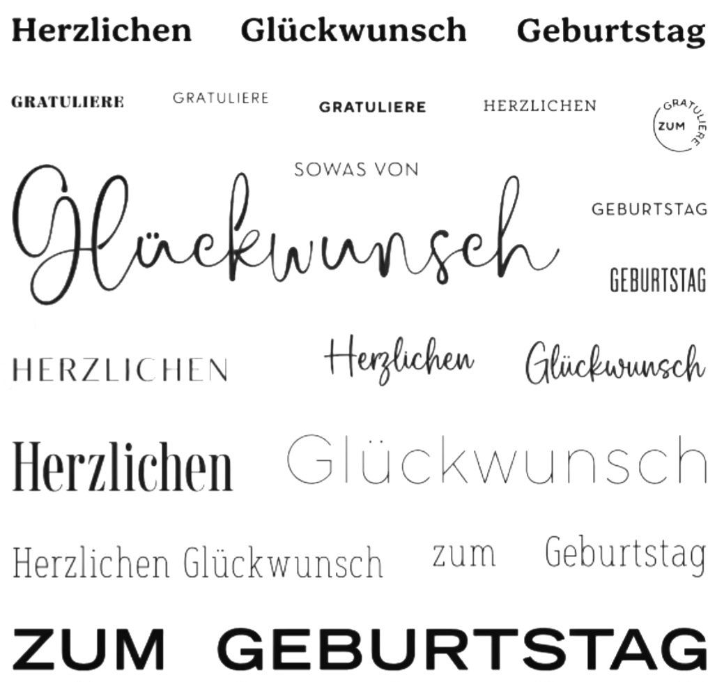 Timbri: Silikonstempel Nr. 565, Glückwunsch, Geburtstag – Nuovo e nell'imballaggio originale da Gretzenbach venduto da Fliegepilz56