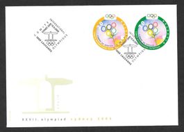 FDC IOK (D XIII) Serie 1 - 2 ET Lausanne 15.9.2000