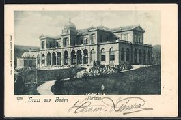 AK Baden, Kurhaus, 1900