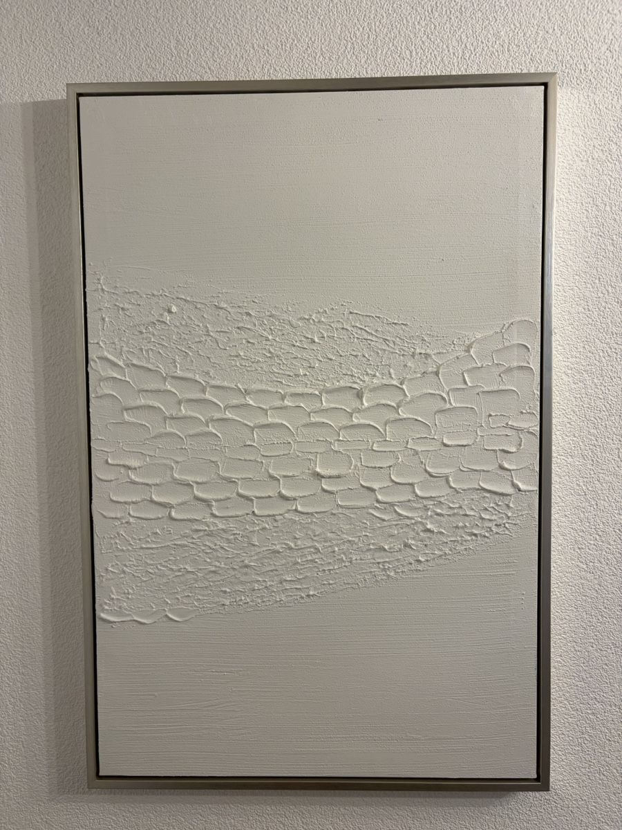 Poster & Bilder: Abstrakte Leinwand Textur Bild mit Rahmen 60x90cm – Gebraucht aus Pieterlen von yanniqueH