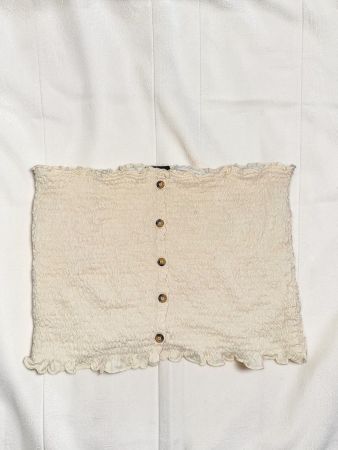 New Look Bandeau Top Creme Gr. L  Beschreibung: