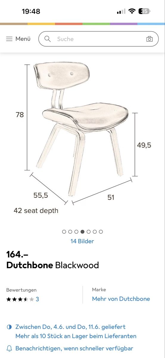 Sedie: 2 Dutchbone dining Chairs - Stylish Seating Solution – Usato da Oberägeri venduto da val_9xqc 3