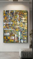 Gemälde "Striche" handmade 50×70