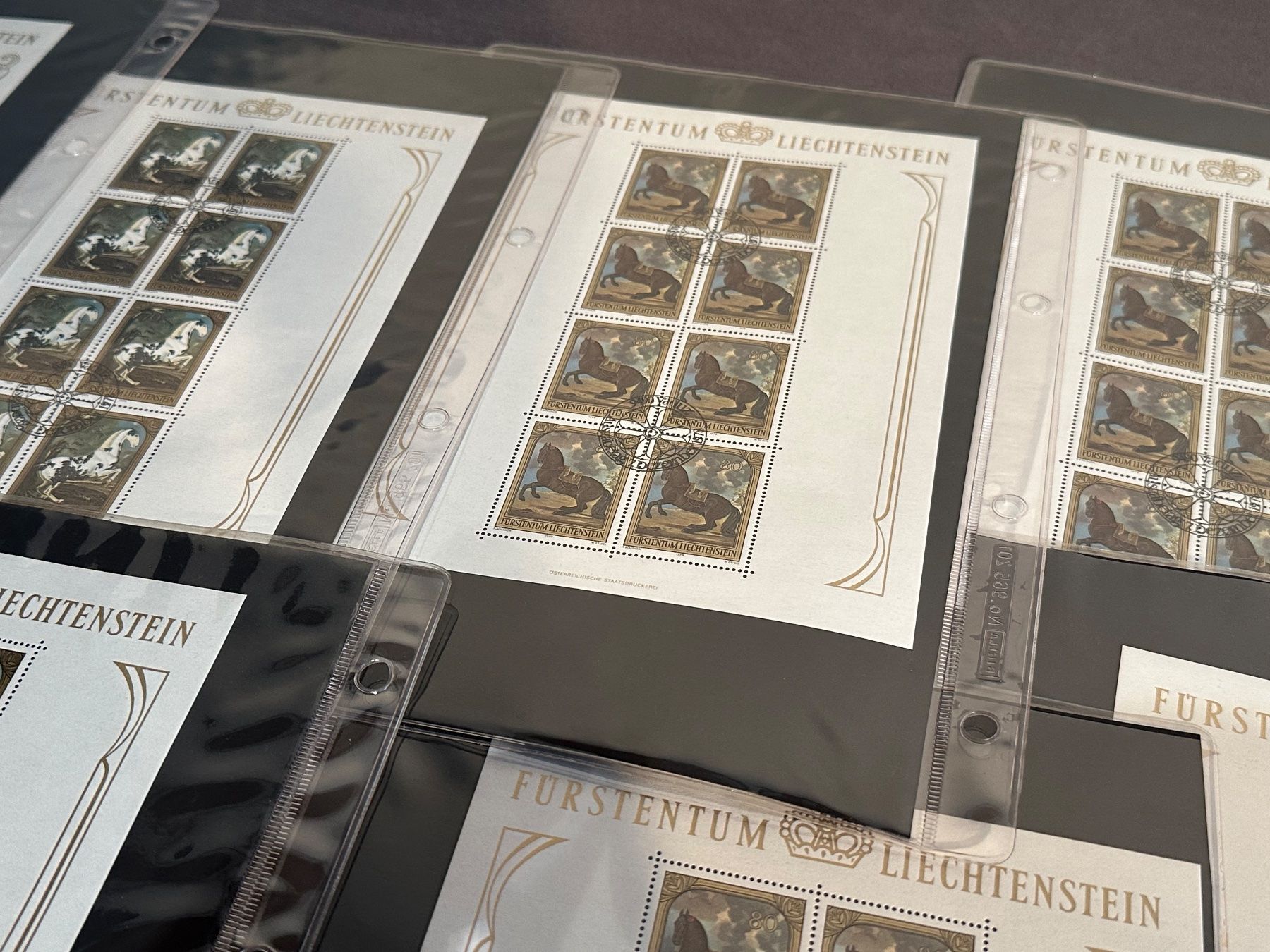 Tutti i francobolli: Sammlung FL Lichtenstein 9x Bogen Ersttag gestempelt 1978 – Usato da Stettfurt venduto da 2442 2