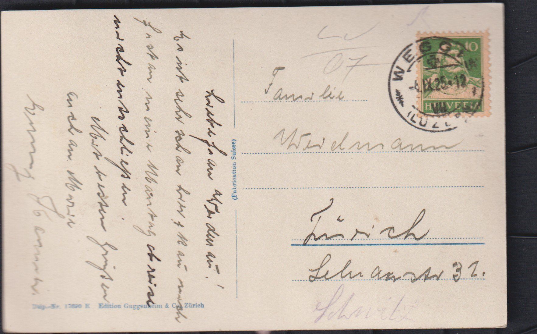 Cartes postales: Weggis  LU   --   alte Ansichtskarte von 1925 – D'occasion à Vitznau par Ropaku 1