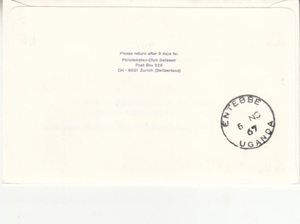 Tutti i francobolli: SLH RF 67.18d Genève-Entebbe – Usato da Bürglen TG venduto da StampGraf 1