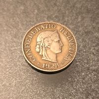 Schweizer 10 Rappen Münze 1928 B guter Zustand