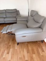 2 er & 3 er Echtledersofa Grau mit Relaxfunktion !TOP!