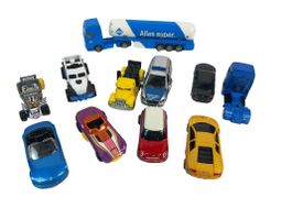 Spielzeugautos 10er Set plus ein Tankwagen