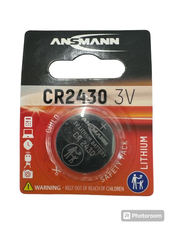 Batteria A Bottone ANSMANN CR2430 Al Litio - Per Apriporta Garage, Allarmi, Telecomandi, Chiavi Auto, Lunga Durata