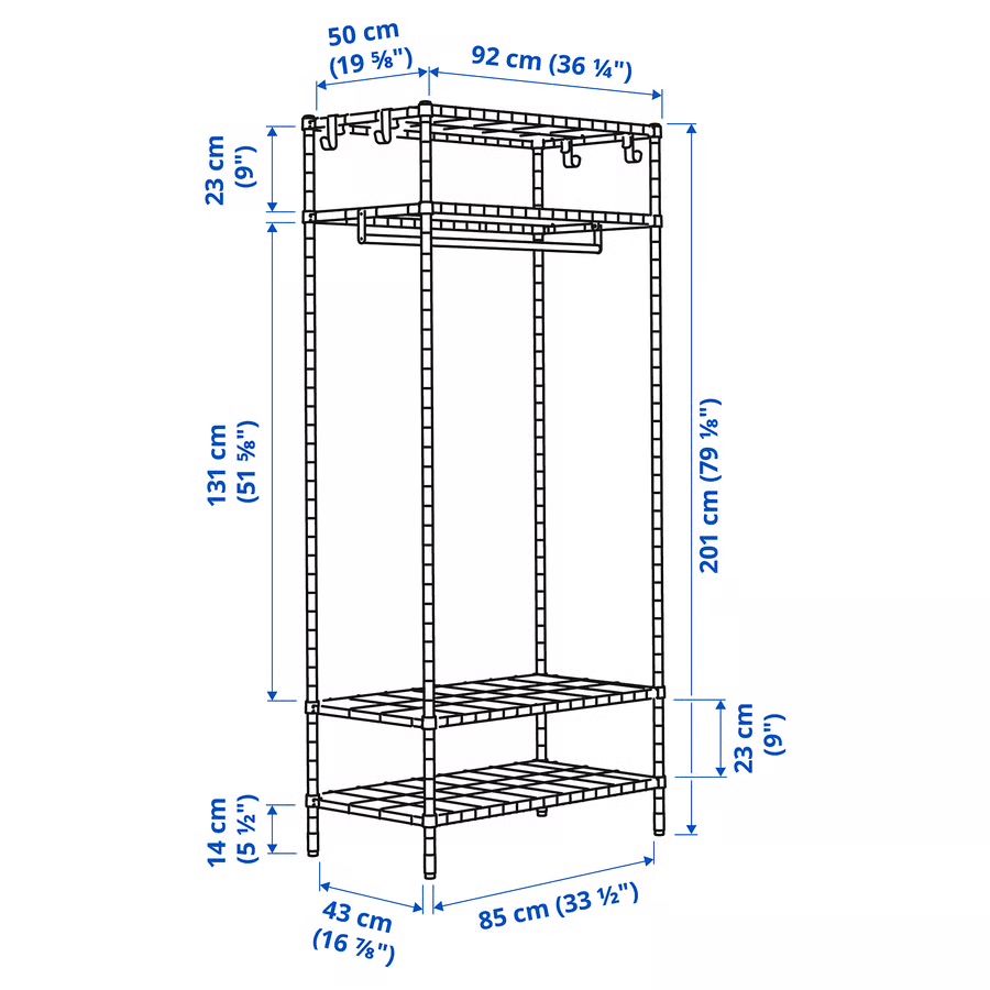 Ikea Porte manteau: Ikea Omar Regal mit Kleiderstange – Neuf (Voir description) à Zürich par mic_qf9g 2