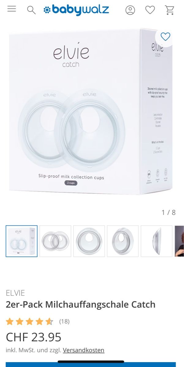 Elvie Accessoires pour allaitement: Elvie 2er-Pack Milchauffangschale Catch – Neuf (Voir description) à Wengi b. Büren par sch_dmj5 3