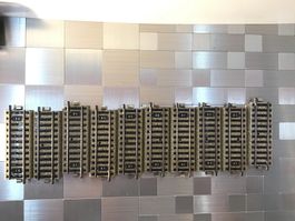 MÄRKLIN H0 GERADE GLEISSTÜCKE 10X 5107 9cm
