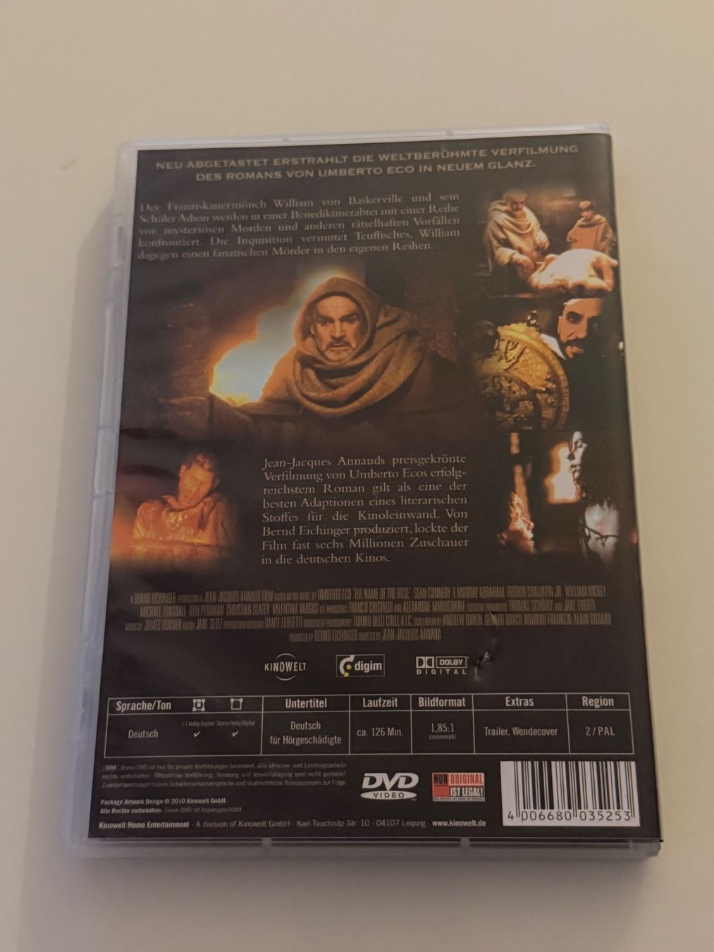 Tutti i DVDs: Der Name der Rose DVD - Sean Connery – Usato da Altstätten SG venduto da sheamus 1