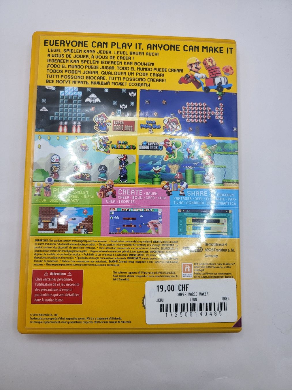 Giochi: Super Mario Maker - Wii U  – Usato da Lausanne venduto da CashngoLausanne 1