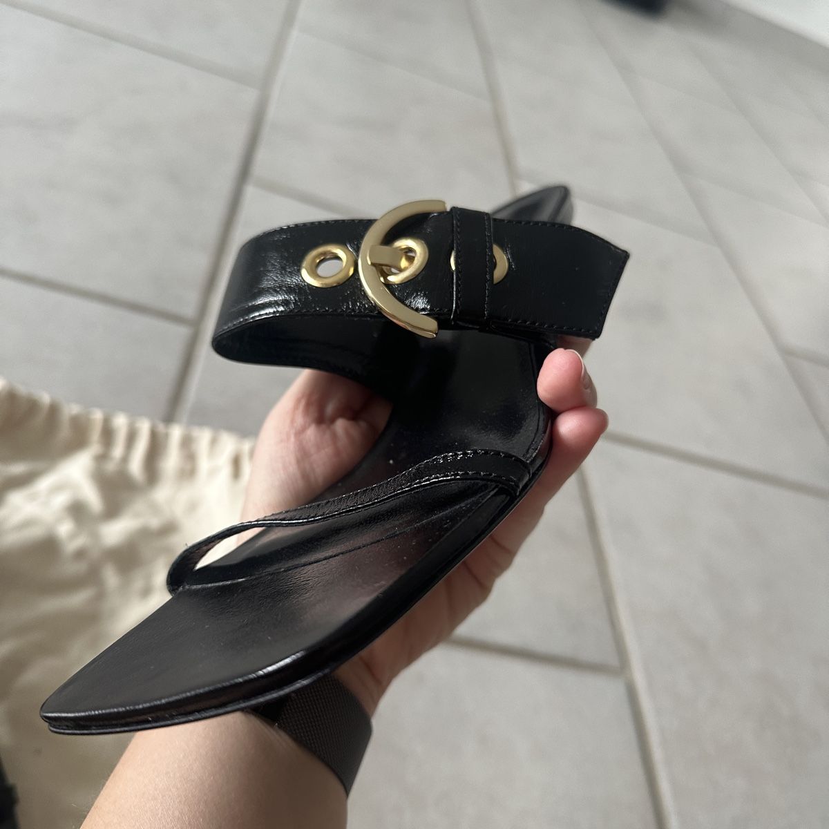 Scarpe da donna: BLACK LEATHER STILETTO SANDALS BY FAR 38 – Nuovo e nell'imballaggio originale da Zofingen venduto da JumpInVintage 4