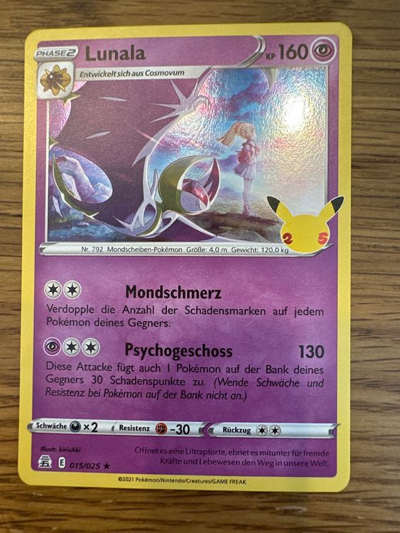 Pokemon Solgaleo & Lunala Karten Set - 4 Holo Karten Celebration Collection
