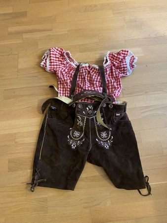 Lederhose und Bluse - Trachten - Oktoberfest Gr. 38