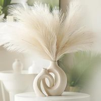 Keramik Vase, 2er Set Hohle Beige