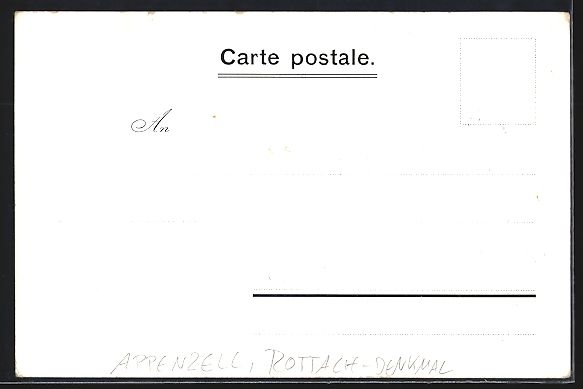 Cartes postales: AK Appenzell, Das Rottach-Denkmal – D'occasion à Berlin par bartko-reher 1