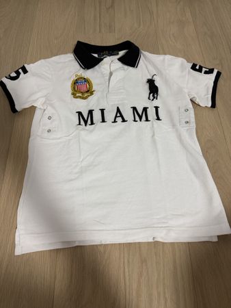 Polohemd Ralph Lauren Miami weiss Grösse M Custom Fit