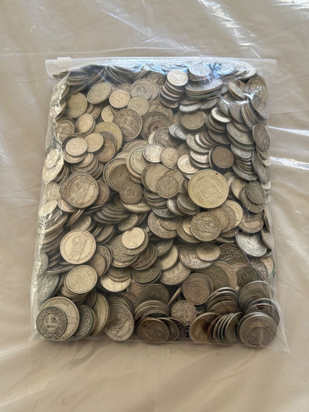 Alle Münzen: 10 kg Schweizer Silbergeld  ss - stgl – Gebraucht aus Wallisellen von SWISS_SILVER1