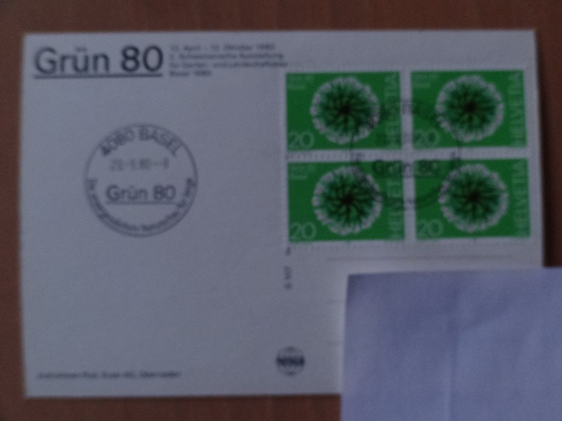 Cartoline postali: Grün 80 - Bâle - 1980 – Usato da St Léonard venduto da Riglin 1