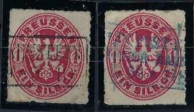 Tous les timbres: Preussen 1861 Adler in einem Oval, saubere Werte gest. – D'occasion à Hitzkirch par walti1959 1
