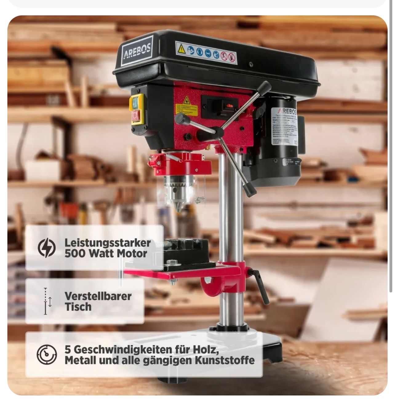 Trapani: +Tischbohrmaschine mit laser 500W – Nuovo e nell'imballaggio originale da Amriswil venduto da JaJa-Express 1