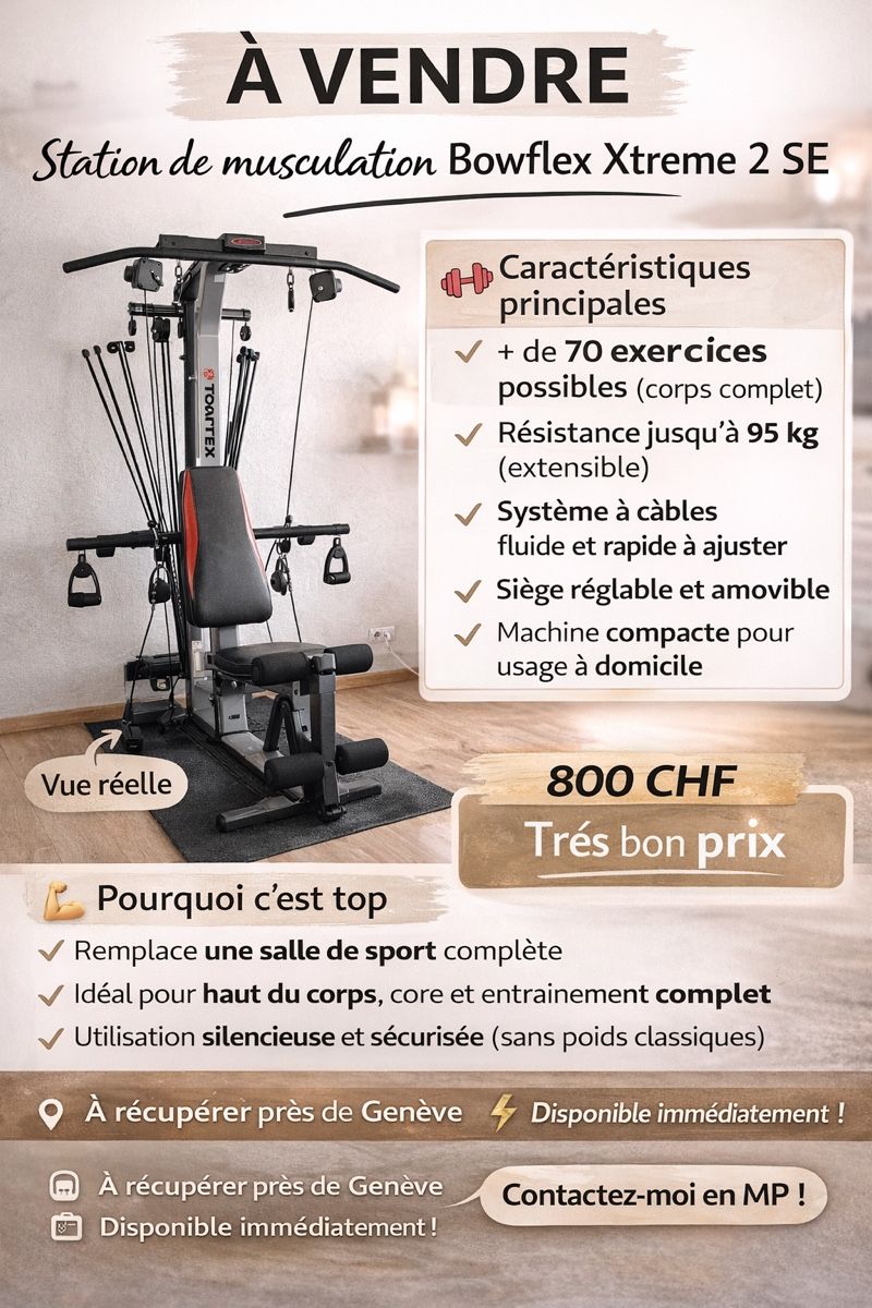 Bowflex Hometrainer: Bowflex Xtreme 2 SE Weight Machine Used – Gebraucht aus Commugny von hul_z5tq