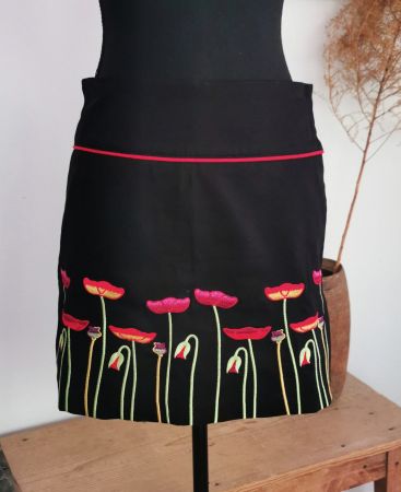Nicola Quilter toller Minirock mit floraler Stickerei 36/38