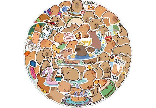 Aufkleber: 50 Stk. Sticker - Wasserschwein – Neu und originalverpackt aus St.Gallen von  4