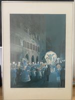 Farblithografie „Basler Morgenstraich“