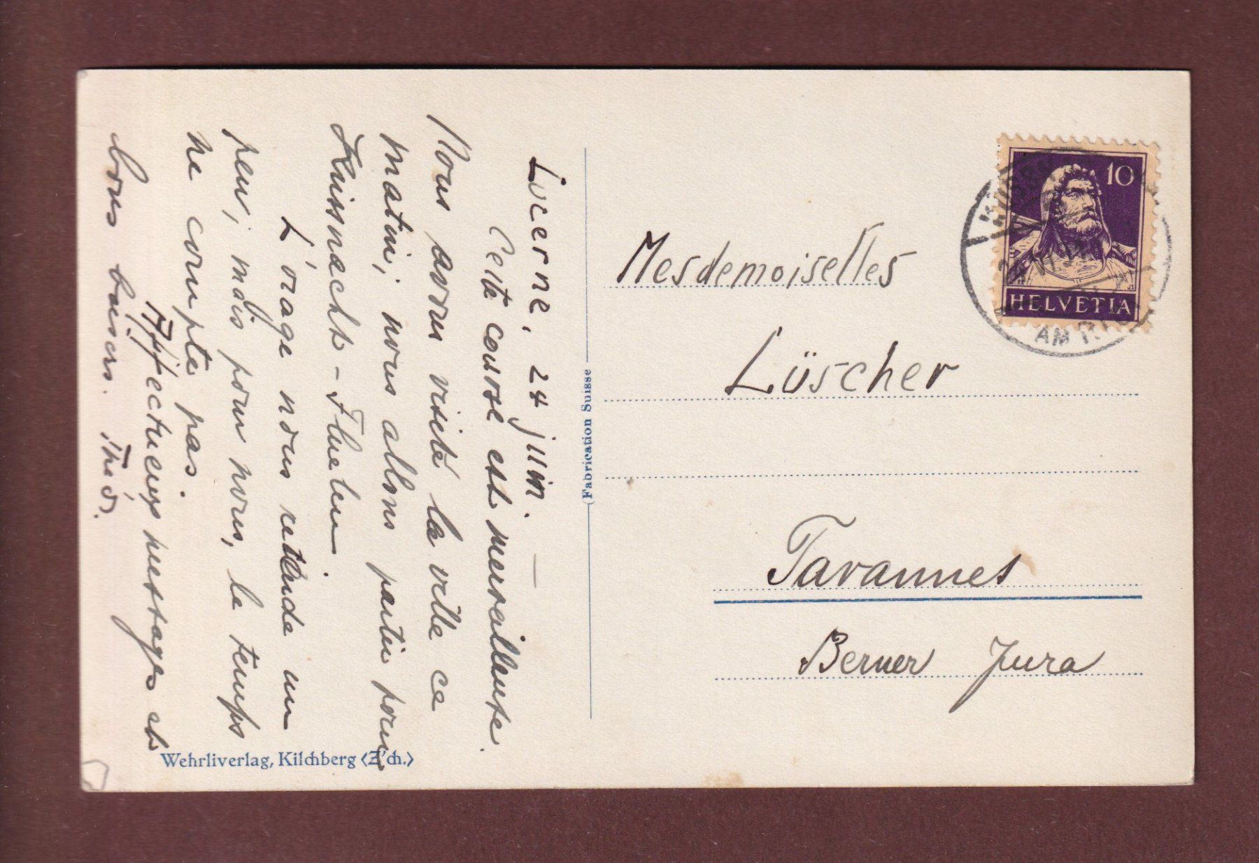 Ansichtskarten: LUZERN - Hofkirche - 1931 – Gebraucht aus Pully von nicecards-shop 1